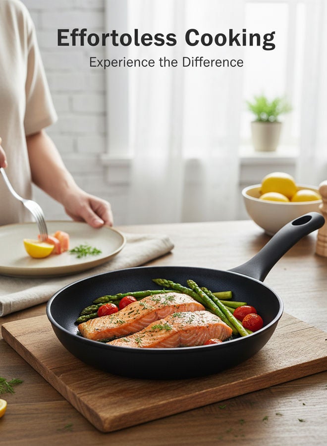 Trust Non-Stick Aluminium Frying Pan With Heat Resistant Handle Black 28cm - Image 3