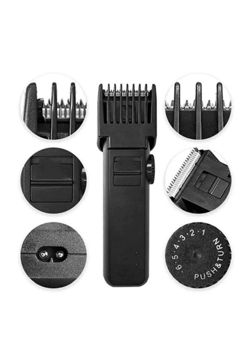 DINGLING - DIGNLIGN RF-203 Hair and Beard Trimmer with Stainless Steel Blades, Adjustable Comb, Corded and Cordless Use - Image 1