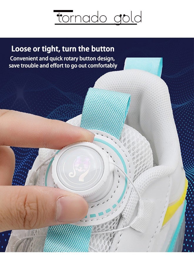 Kids Roller Skates Fashion Four Wheel Sports Shoes Convenient Rotary Buckle Roller Skates Outdoor Casual Cool