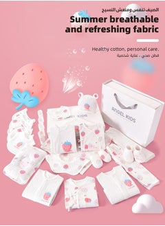 MIXDE 24PCS Newborn Baby Gift Set, Newborn Layette Gift Set for Boys and Girls, Babies Essential Clothes Accessories with Baby Blanket, 100% Premium Cotton,  for Spring Summer Autumn Winter Four Seasons  - Image 3
