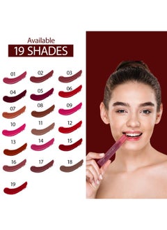 Fashion Colour Pretty Lip Glow Liquid Lipstick Waterproof Matte Finish Non Transfer 16 Hours Wear Lavender 3ML  - Image 4