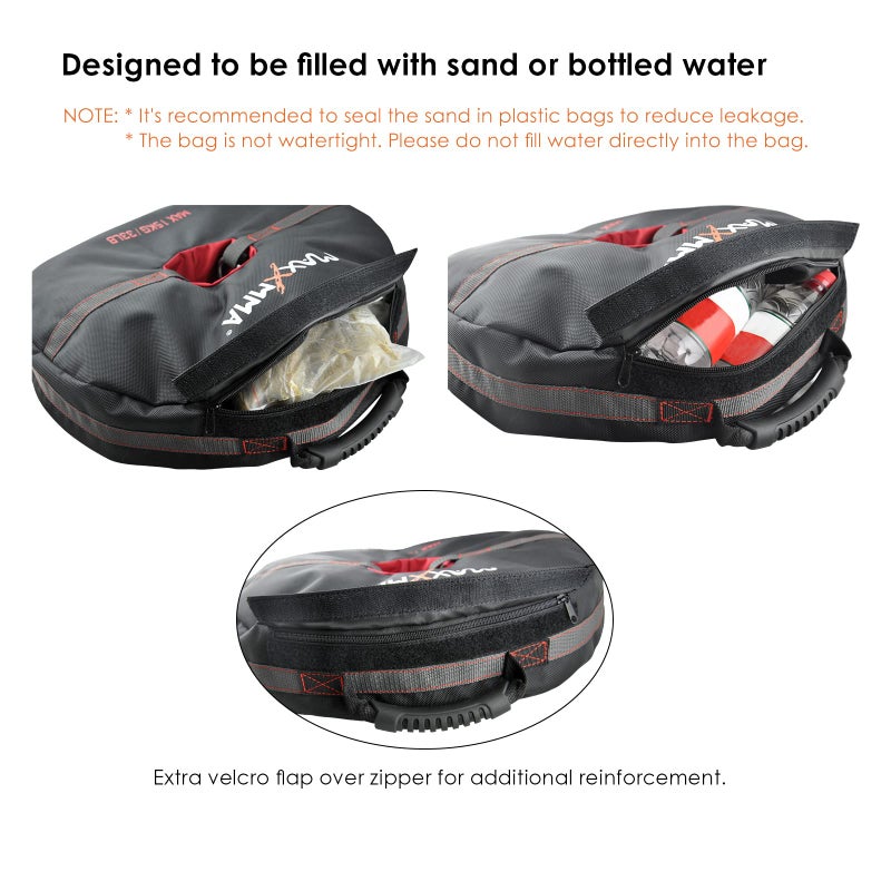 MaxxMMA Double End Heavy Bag Anchor (Unfilled) Core Training Tool Weight Bag Multifunctional 3-in-1 - Punching Boxing MMA Workout Fitness - Image 2