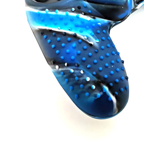 Asokex Silicone Skin Cover for Ps4 Controller (1pc Anti-Slip Case, 1 Pair L2 R2 Trigger Extender, 4pcs Thumb Grips,4pcs LED Light Bar Decal) Protector for DualShock PS4/ Slim/Pro Controller (Blue granular) - Image 4