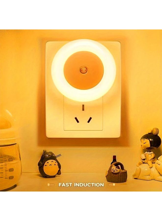 2 Pcs Red Light Smart Round Light Source Sensor Nightlight Ambient Lamp Durable Led For Loft Bedroom Hallway Corridor Motion Activated With Red Blue Amber Options Minimalist Decor By Interior Designers - Image 5