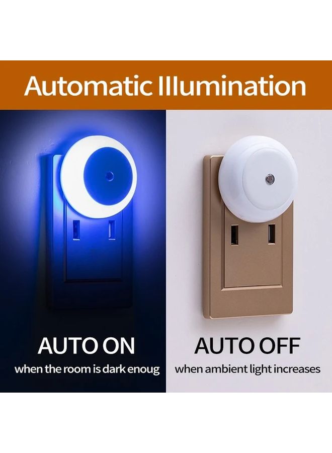 2 Pcs Red Light Smart Round Light Source Sensor Nightlight Ambient Lamp Durable Led For Loft Bedroom Hallway Corridor Motion Activated With Red Blue Amber Options Minimalist Decor By Interior Designers - Image 2