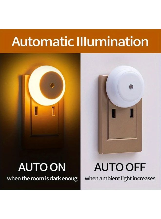 2 Pcs Red Light Smart Round Light Source Sensor Nightlight Ambient Lamp Durable Led For Loft Bedroom Hallway Corridor Motion Activated With Red Blue Amber Options Minimalist Decor By Interior Designers - Image 4