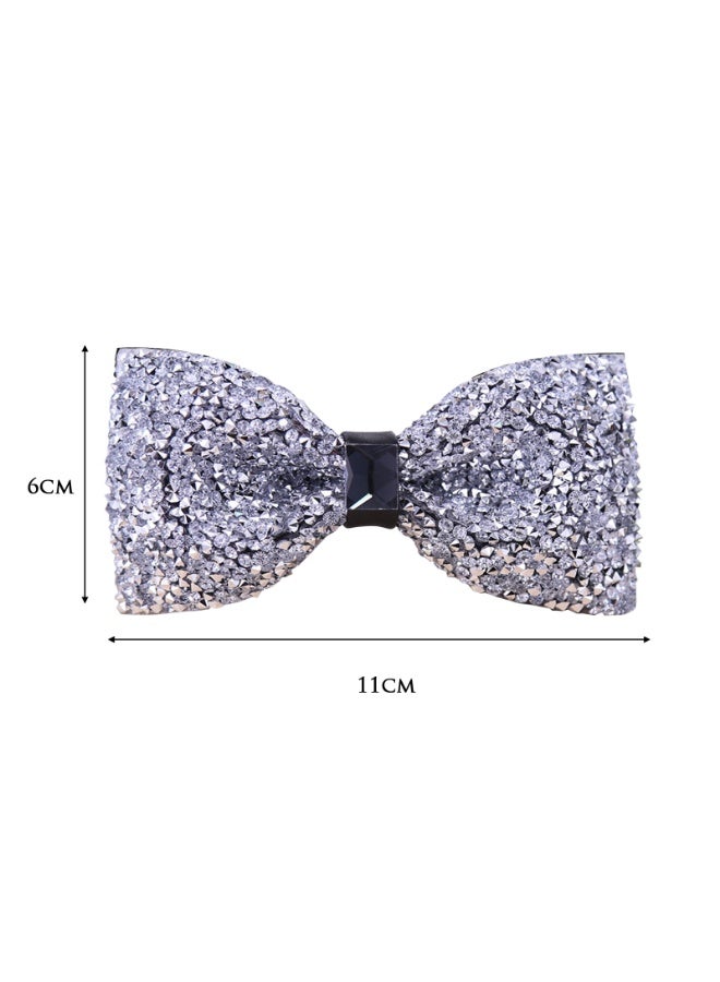 1 Pieces Men Rhinestone Bow Ties, Pre-tied Adjustable Banquet Bow Tie  for Wedding Party - Image 2