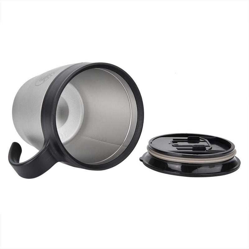 Ramkuwar Ramkuwar Pack of 1 Tea Coffee Time Unbreakable hot Insulated Double Wall Plastic Stainless Steel Tea Coffee Milk Mug with Sipper lid 330 ml Grey - Image 3