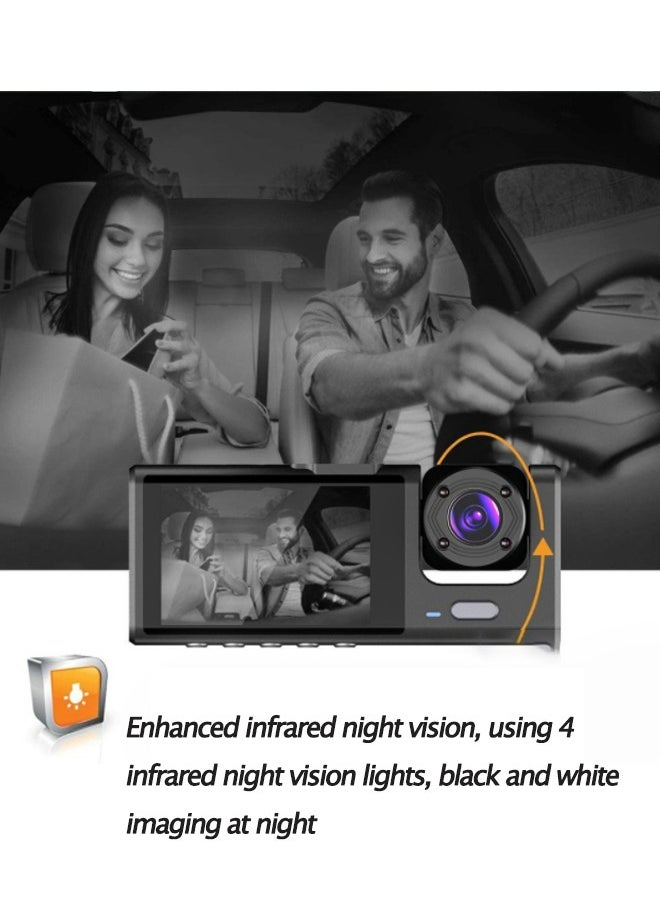 1080P Front and Rear Dual Cameras 2 Inch Screen Dash Cam