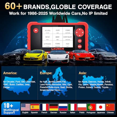 LAUNCH CRP123 V2.0 Plus [2025 New Model] All System Scan Tool with 3 Reset Oil Service/Throttle Relearn/SAS Reset,OBD2 Scanner Diagnostic Tool,Lifetime F-Ree Update - Image 5