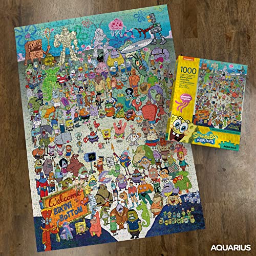 Aquarius Spongebob Squarepants Puzzle (1000 Piece Jigsaw Puzzle) - Officially Licensed Spongebob Merchandise & Collectibles - Glare Free - Precision Fit - 20 x 28 Inches - Image 3