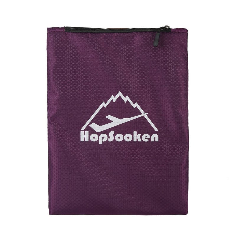 HOPSOOKEN 5pc Packing Cubes Set Large Travel Luggage Organizer 4 Cubes 1 Laundry Pouch Zipper Bag (Purple) - Image 5