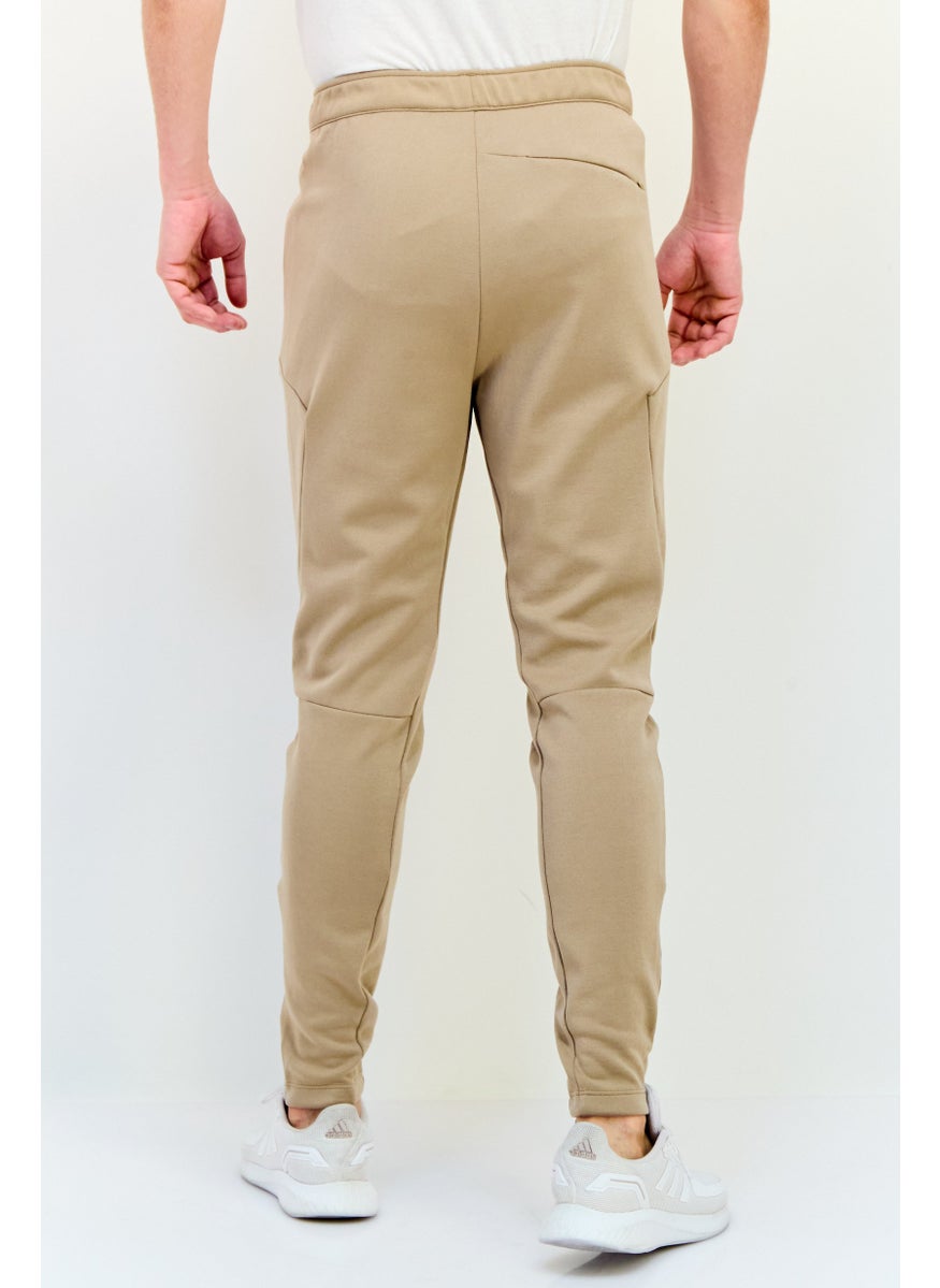 Reebok Men Sportswear Fit Drawstring Training Track Pants, Tan  - Image 2