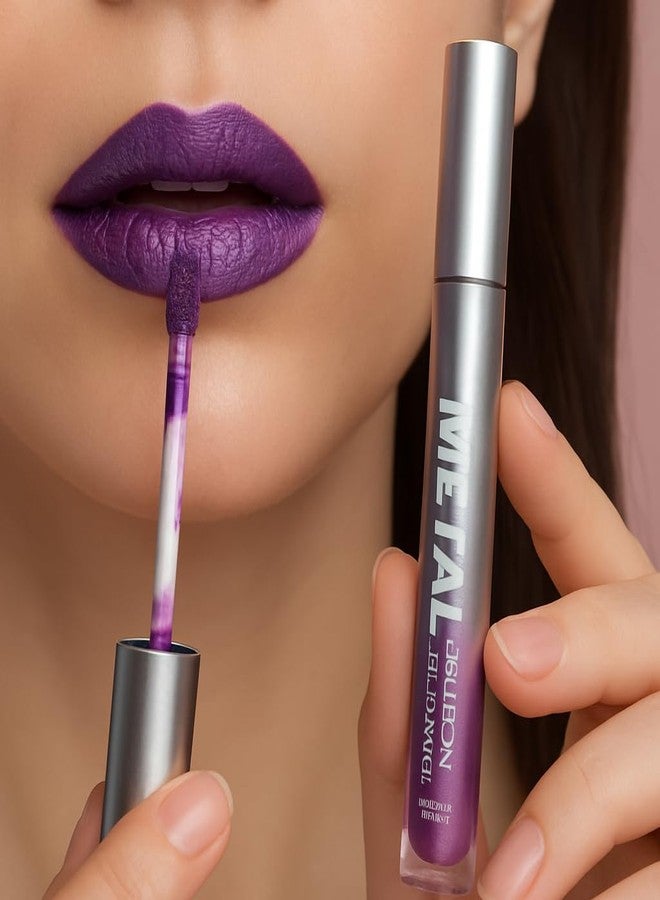 MAKE UP FOR LIFE Metal Diaoni Liquid Lip Color - High-Shine Metallic Finish, Long-Lasting, Smudge-Proof & Lightweight Lip Stain for Bold Glamorous Lips - Image 2