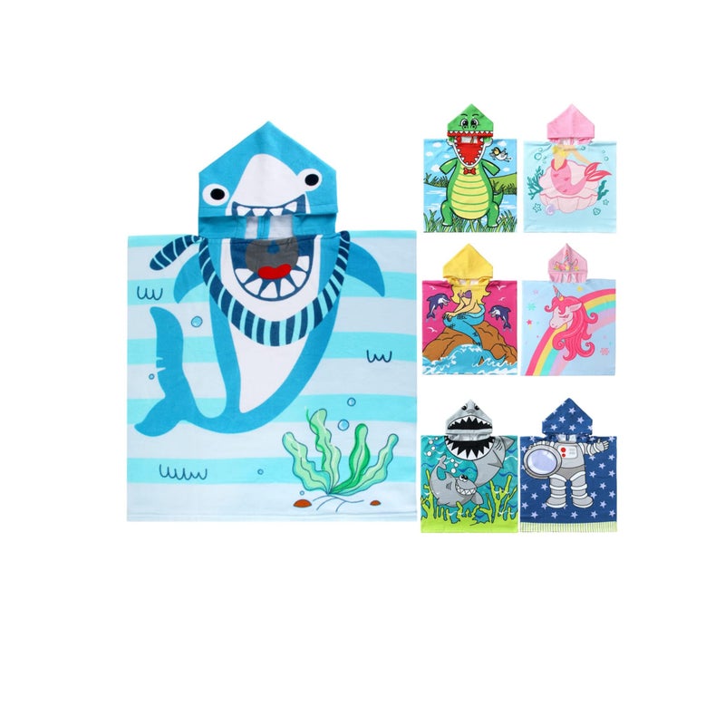 Zikra Kids Beach Towel for Boys Girls, Hooded Bath Towel Wrap, Toddler Pool Towel with Hood 60 * 120cm - Image 1