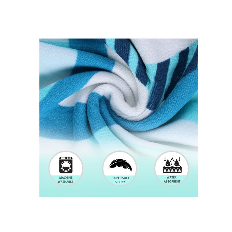 Zikra Kids Beach Towel for Boys Girls, Hooded Bath Towel Wrap, Toddler Pool Towel with Hood 60 * 120cm - Image 5