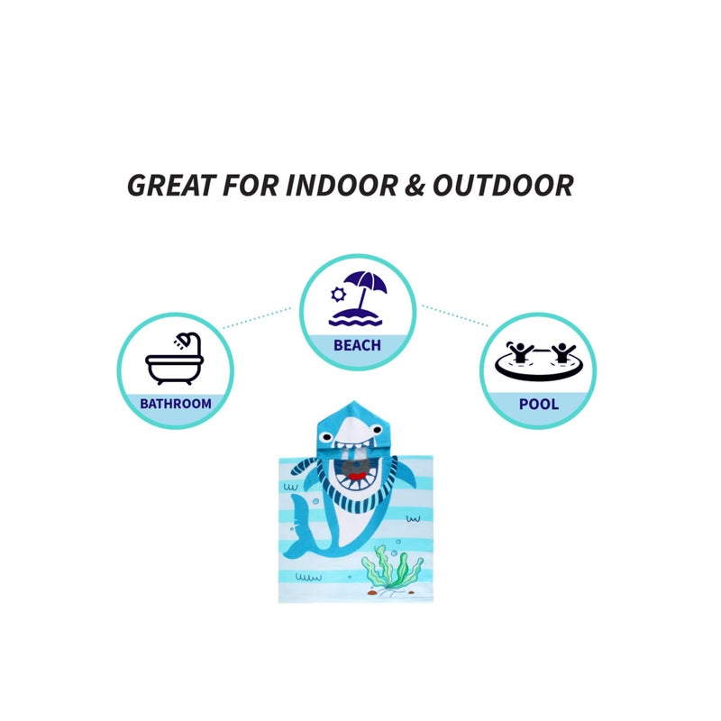 Zikra Kids Beach Towel for Boys Girls, Hooded Bath Towel Wrap, Toddler Pool Towel with Hood 60 * 120cm - Image 3