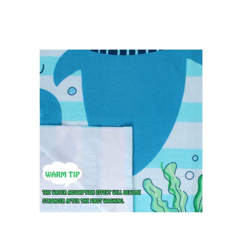 Zikra Kids Beach Towel for Boys Girls, Hooded Bath Towel Wrap, Toddler Pool Towel with Hood 60 * 120cm - Image 4