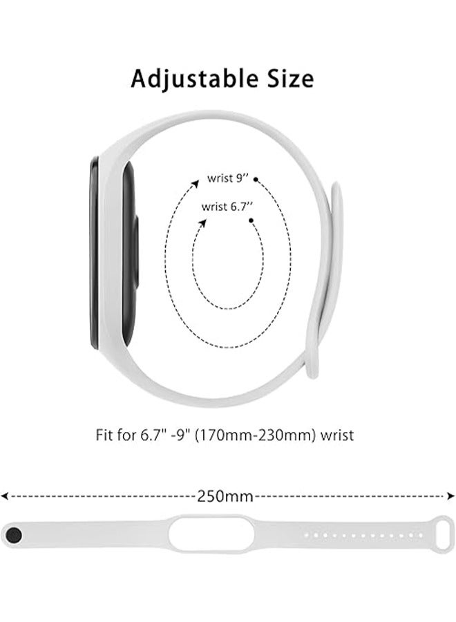 HY Bands Compatible with Xiaomi Mi Band 7 Replacement Strap Women Men, Soft Silicone Sport Strap for Xiaomi Mi Band 7 Bands Wristband Accessories (3pcs)  - Image 4