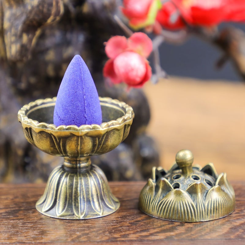 Zinc Alloy Ancient Charm Incense Holder 5pcs Gu Yun Bao Lian Incense Burner For Stick Tablet Tower Incense Zen Home Decor Feng Shui Vintage Chinese Style - Image 4
