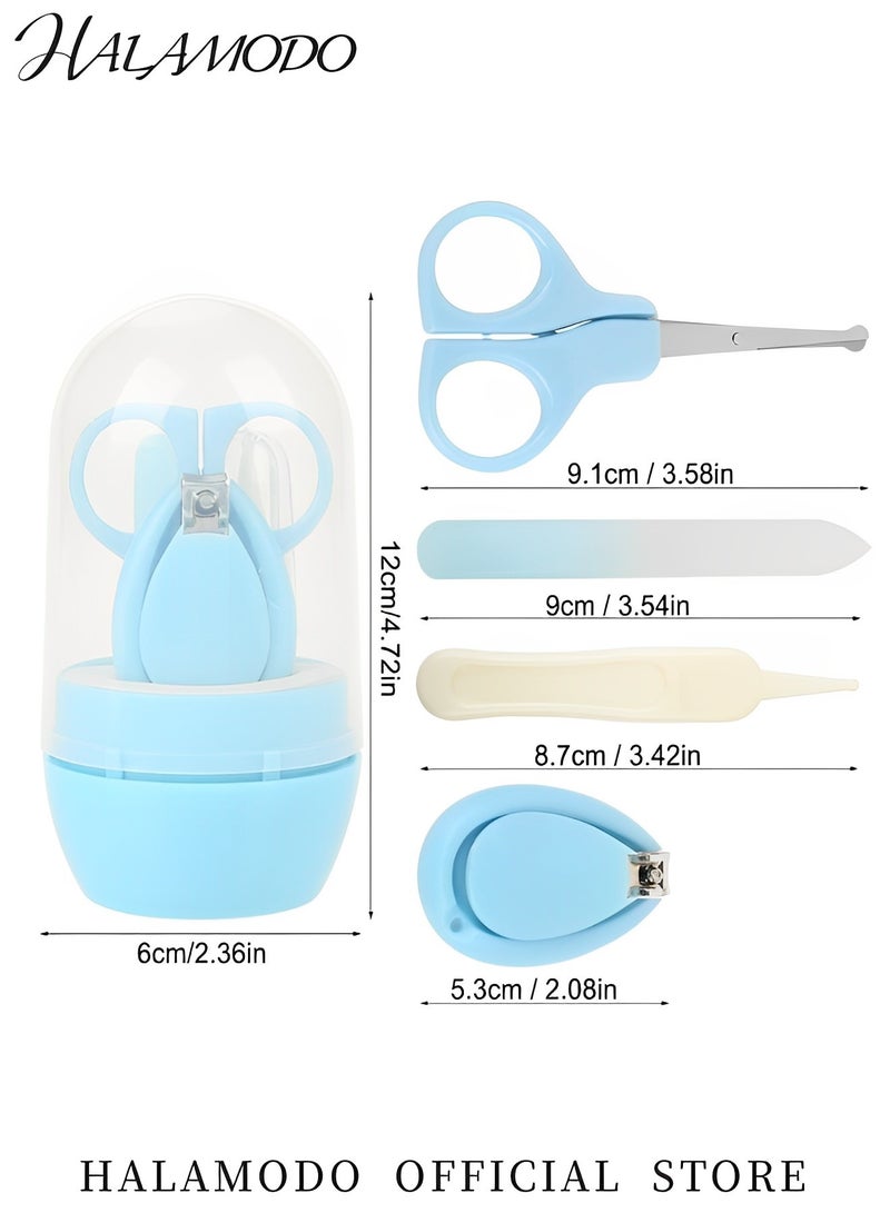 HALAMODO 4PCS Baby Nail Clippers Set of Nail Clipper & Scissor & Tweezer Fingernail & Nail File & Toenail File Kit Essential Daily Grooming Kit Nail Care Set with Case for Newborn & Infant & Toddler - Image 4