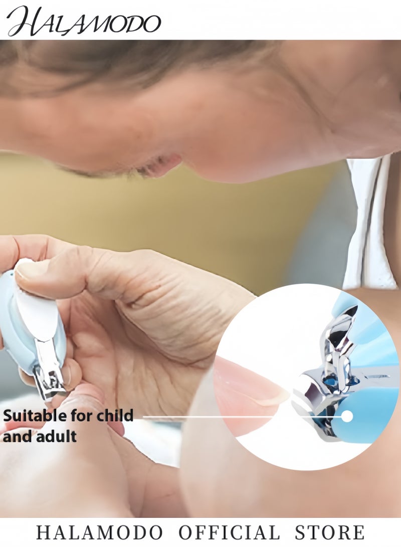 HALAMODO 4PCS Baby Nail Clippers Set of Nail Clipper & Scissor & Tweezer Fingernail & Nail File & Toenail File Kit Essential Daily Grooming Kit Nail Care Set with Case for Newborn & Infant & Toddler - Image 5