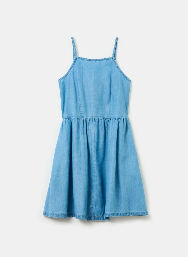 او في اس Sleeveless Dress In Lyocell