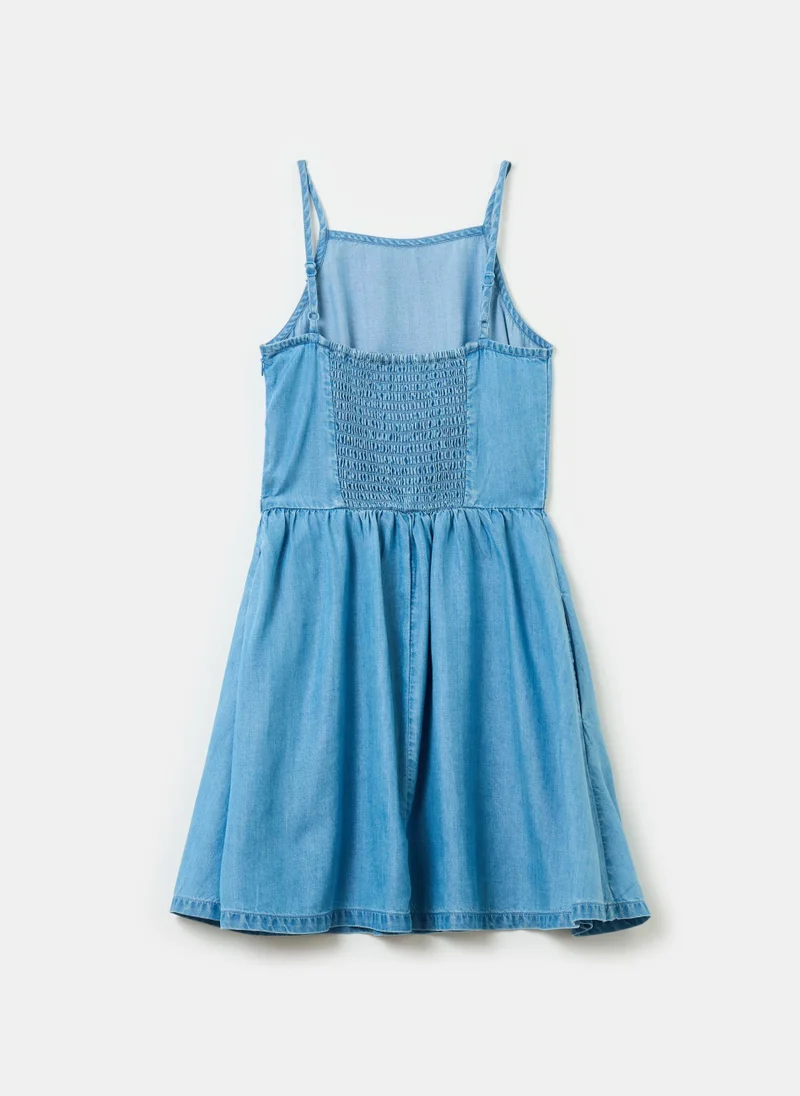 او في اس Sleeveless Dress In Lyocell
