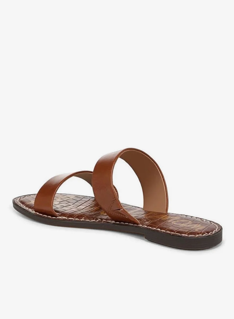 Sam Edelman BROWN Gala Double Strap Slide Sandal for Women | Best Price UAE