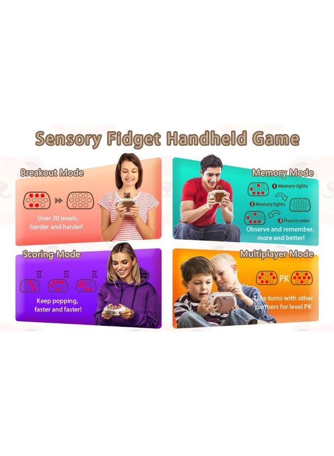 Electronic Quick Push Light Up Pop Game Fidget Toys for Adults and Kids with Puzzle Game Machine Push Pop Bubble Fidget Sensory Toy Birthday Gifts  - Image 3