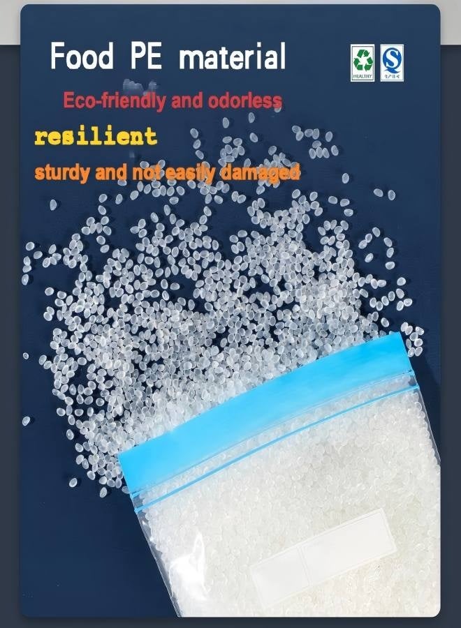 Freezer Bags, 70 Pcs Ziplock Bags Food Reusable Sandwich Bags Zip Seal Food Bags, BPA Free Zip Lock Bags, Food Storage Freezer Bags for Fruits,Meat,Grains,Vegetables,Candies (3 Sizes) - Image 3