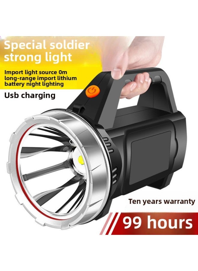 S% Flashlight Strong Light Charging Outdoor Super Bright Long-range Portable Searchlight Super Long Endurance Special Forces Household Large Capacity 