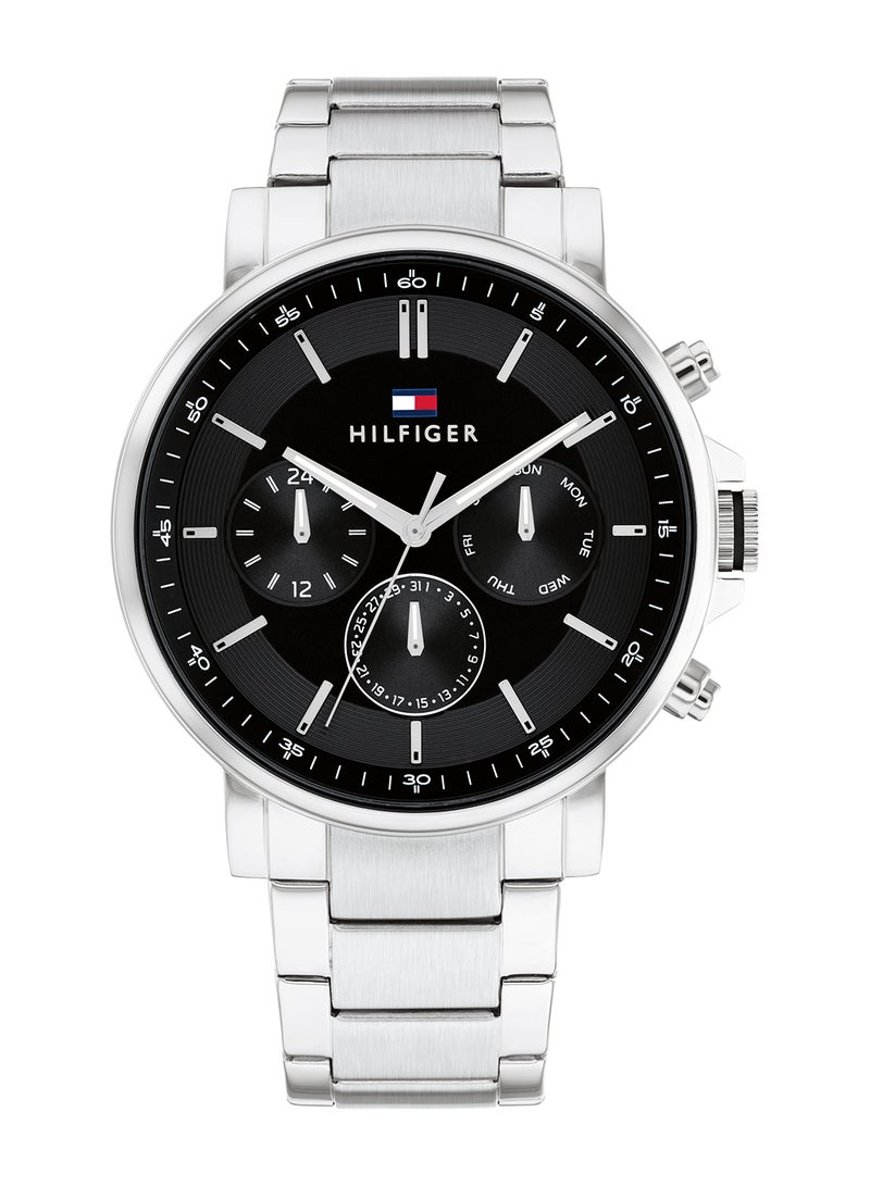 TOMMY HILFIGER ساعة تومmy هيلفيغر التناظرية المستديرة للرجال بحالة سوداء - 1710667 - Image 2