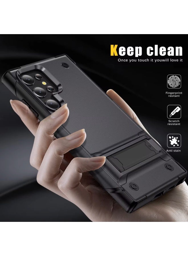 LENOK Samsung S25 ultra case, Military-Grade Heavy-Duty Armor Case, Rugged, Shockproof, with Kickstand, fingerprint resist, for Samsung s25 ultra. - Image 5