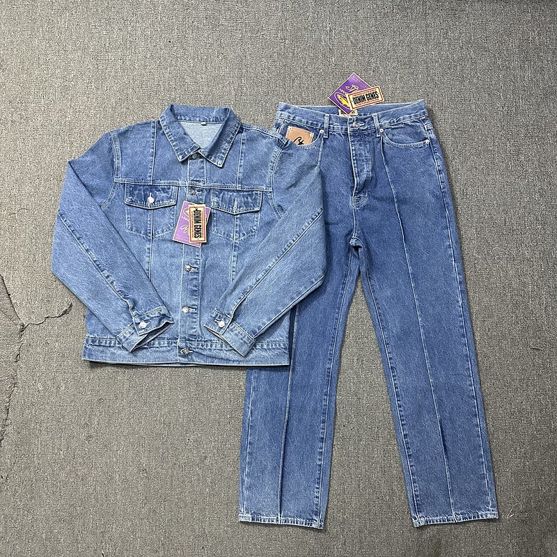 Trendy Casual Suits High Street Men And Women Couple Fashion Denim Jacket Coat Jeans - Image 2