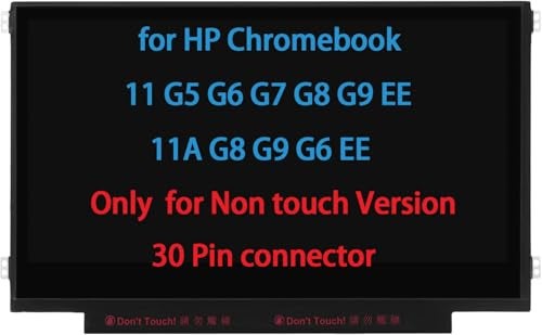 daplinno 11.6" Screen Replacement for HP Chromebook 11 G3 G4 EE G5 G6 G7 G9 EE 11A G8 EE, ProBook 11 G2, Stream 11 Pro G3 Series LCD LED Display Panel WXGA HD 30 Pin EDP Side Brackets Non Touch - Image 1