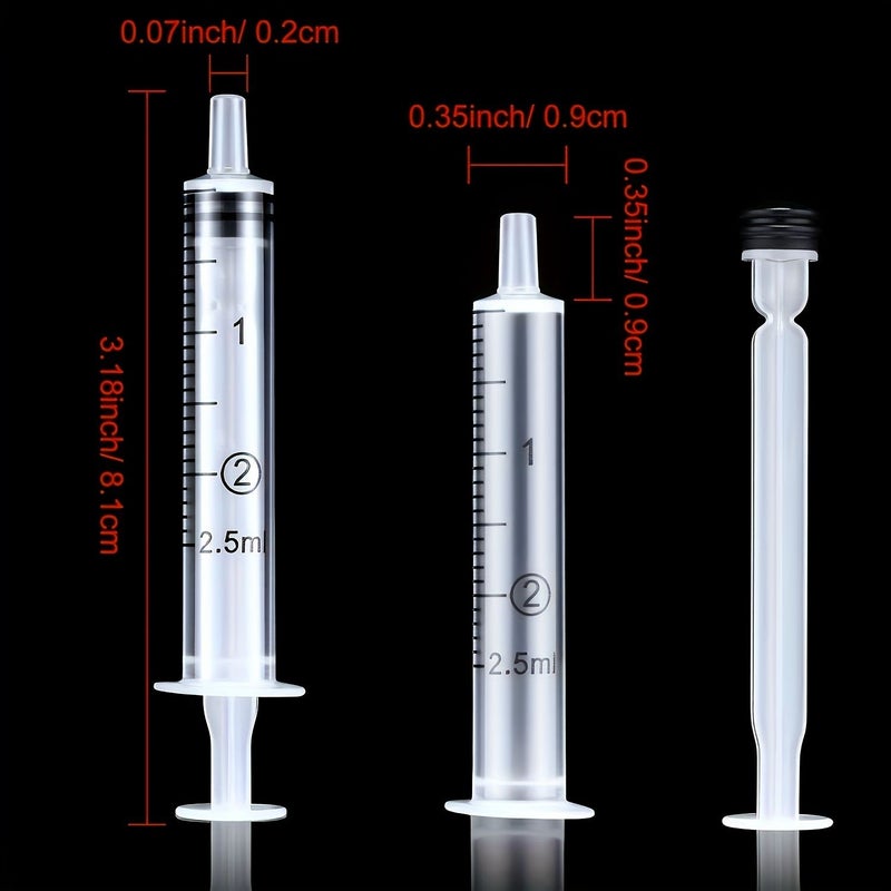 96 Pcs 5ml Plastic Syringes Without Needles For Oral Liquid Medicine Dispensing - Image 1