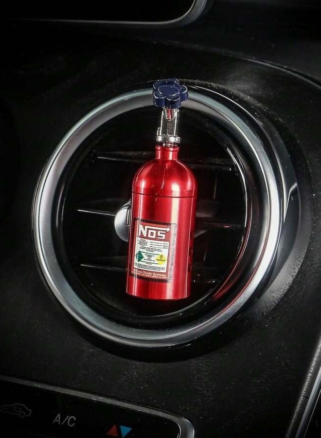 Red Car Air Freshener Nitrogen Bottle Design for AC Vent – Long-Lasting Fresh Scent - Image 1