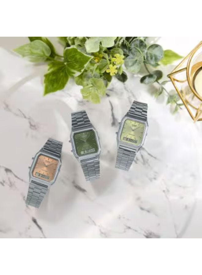 CASIO Stainless Steel Analog+Digital Wrist Watch AQ-230A-9AMQYDF - Image 3