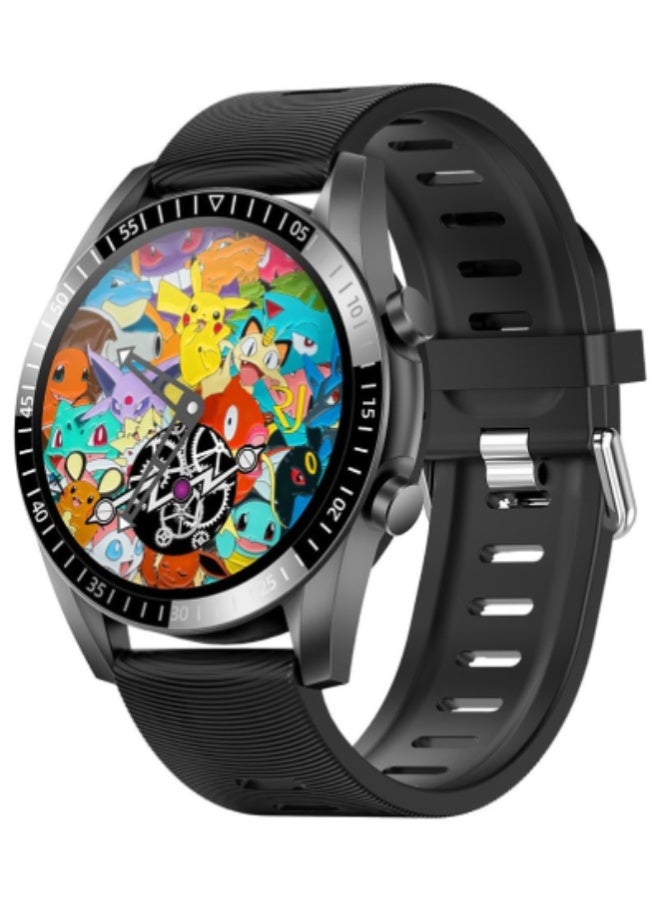 AROAQ S36 Pro Smart Watch with Bluetooth HD Calling, 1.28 Inch Display, Fitness & Sports Tracking, IP67 Waterproof – Silicone Strap , Black - Image 1