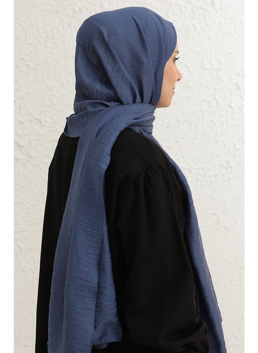 Sefa Merve Tencel Shawl 1090-10 Denim Blue  - Image 3