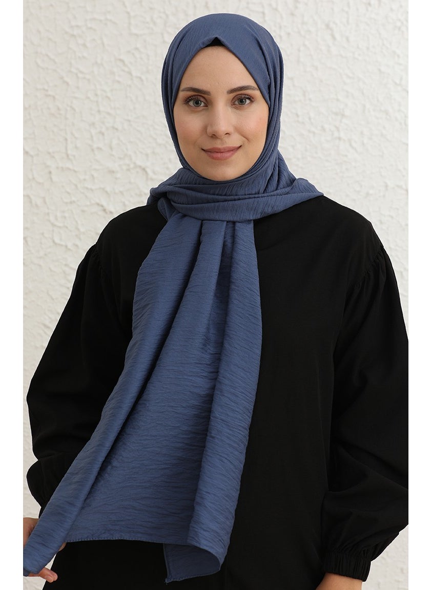 Sefa Merve Tencel Shawl 1090-10 Denim Blue  - Image 2