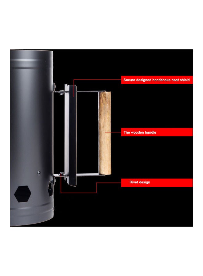 إسكدنيا أسطوانة شواء من الكربون والفحم مُناسبة للأماكن الخارجية 11.4 x 6.9 x 6.9بوصة - Image 4