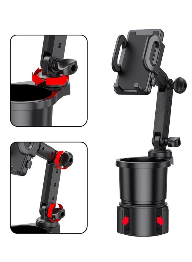 Car Cup Holder Phone Mount, -in-1 Auto Cell Phone Stand,Adjustable Cup Holder Base Diameter Range is 2.6"- 3.9", Suitable for Most Car Height and Angle Adjustment  - Image 5