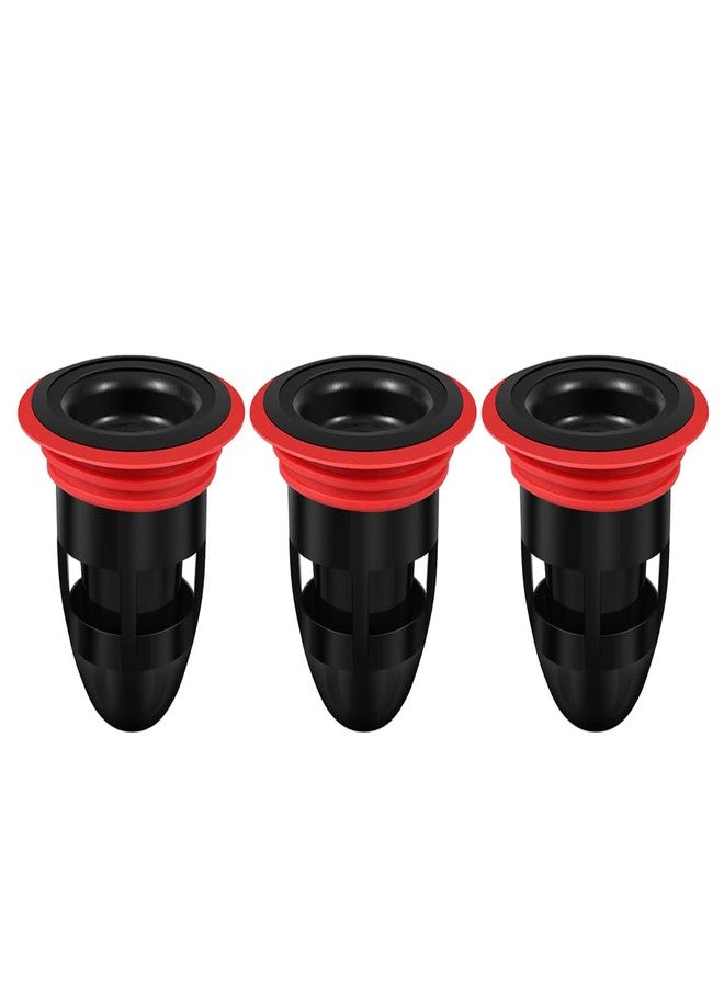 BESPORTBLE Rubber Anti- Odor Floor Drain Shower Waste Water Drainer, No Filter Anti- Clogging Backflow Preventer Sewer Floor Drain Core for Bathroom Kitchen Black 3Pcs - Image 1