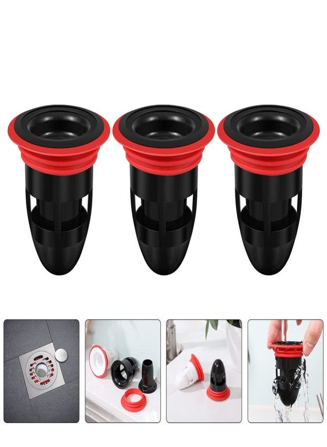 BESPORTBLE Rubber Anti- Odor Floor Drain Shower Waste Water Drainer, No Filter Anti- Clogging Backflow Preventer Sewer Floor Drain Core for Bathroom Kitchen Black 3Pcs - Image 5