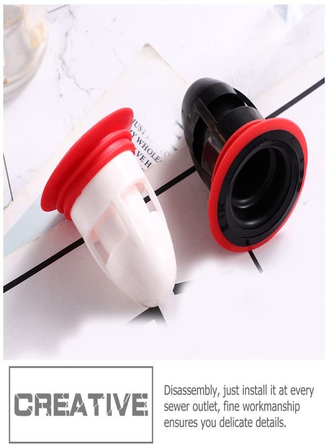 BESPORTBLE Rubber Anti- Odor Floor Drain Shower Waste Water Drainer, No Filter Anti- Clogging Backflow Preventer Sewer Floor Drain Core for Bathroom Kitchen Black 3Pcs - Image 3