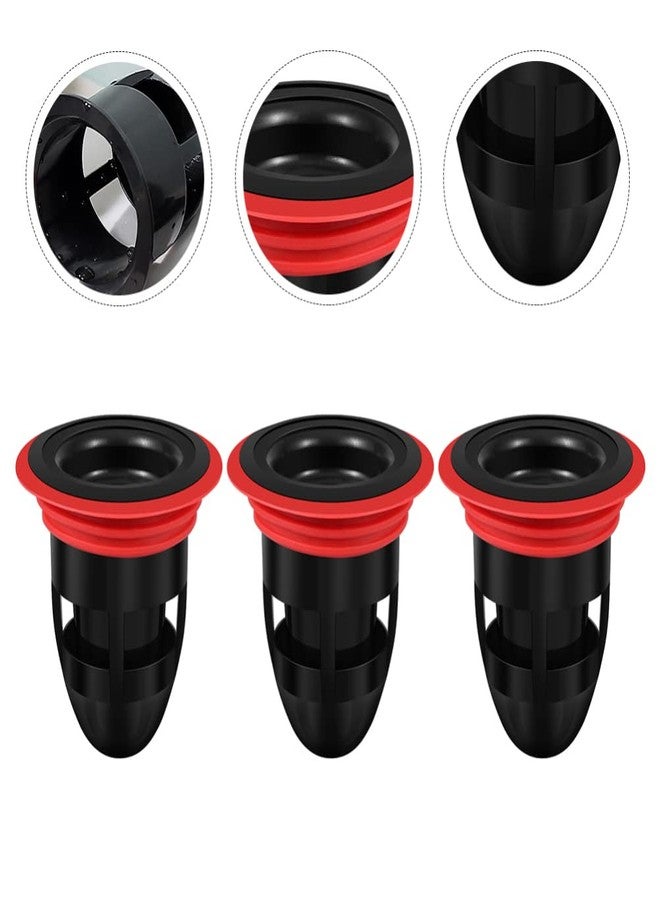 BESPORTBLE Rubber Anti- Odor Floor Drain Shower Waste Water Drainer, No Filter Anti- Clogging Backflow Preventer Sewer Floor Drain Core for Bathroom Kitchen Black 3Pcs - Image 4