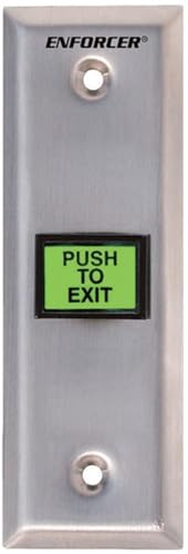 Seco-Larm Enforcer Slimline Push-to-Exit Plate, Illuminated (SD-7103GC-PEQ) - Image 1