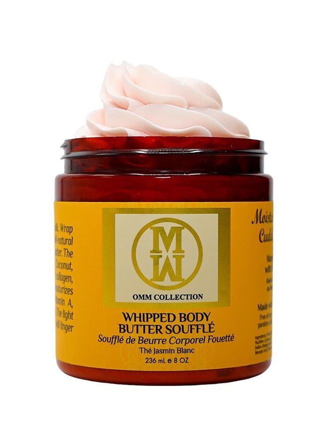 OMM Collection Natural Whipped Body Butter Soufflé For Dry & Sensitive Skin - Whipped Shea Butter Infused By Vitamin E & A, Mango Butter & Cacao Butter - Hydrating & Moisturizing - Vegan - Image 1